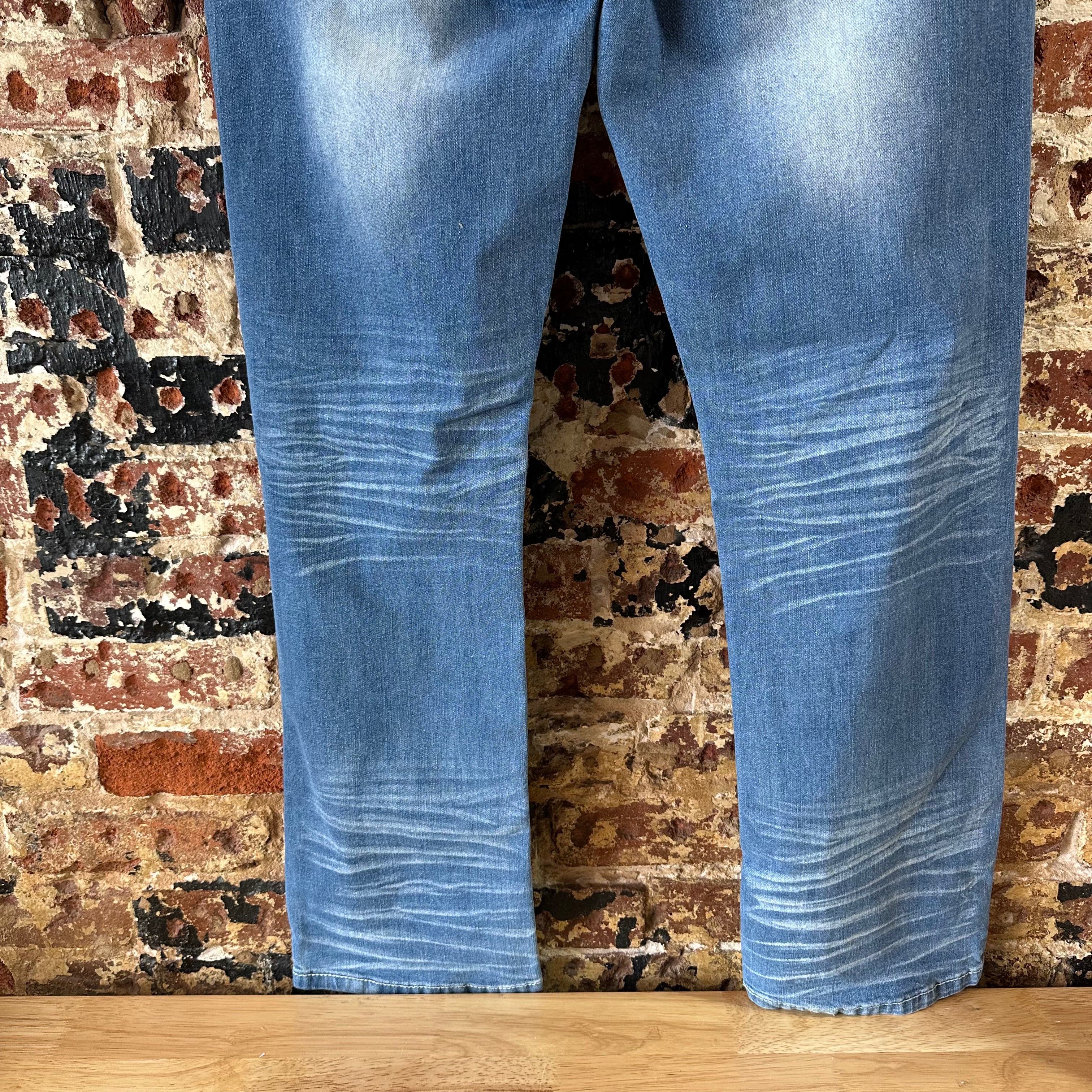 True Luck Mens 34x30 Blue Jeans