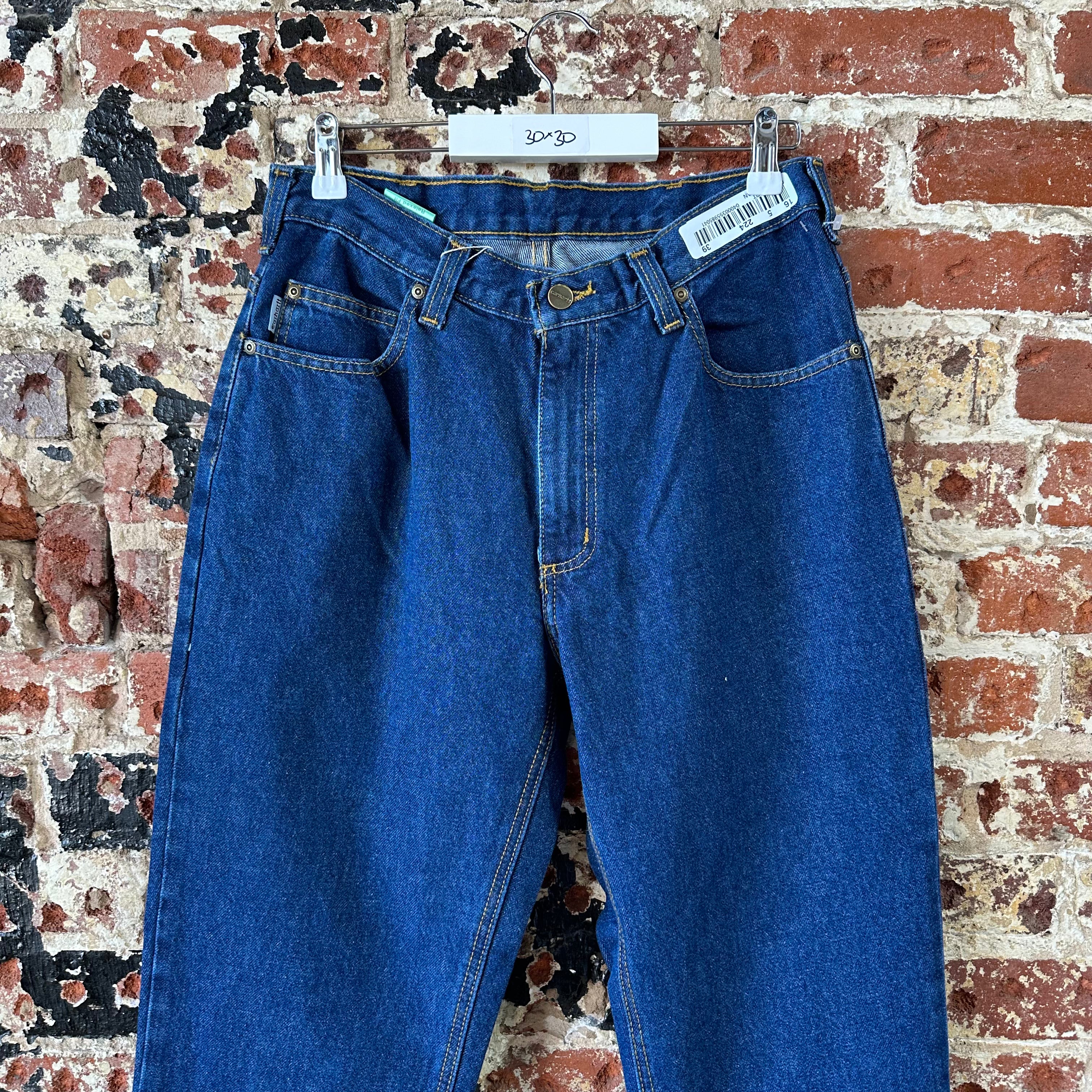 Carhartt Relaxed Fit Jeans Mens 30x30 blue Workwear 381-83 work denim 5 pocket