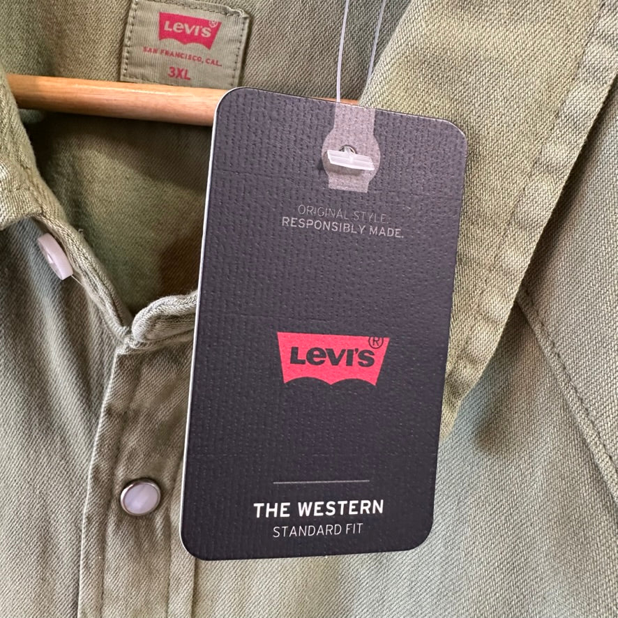 Levi's Mens 3XL Pearl Snap Western Jean Shirt NEW