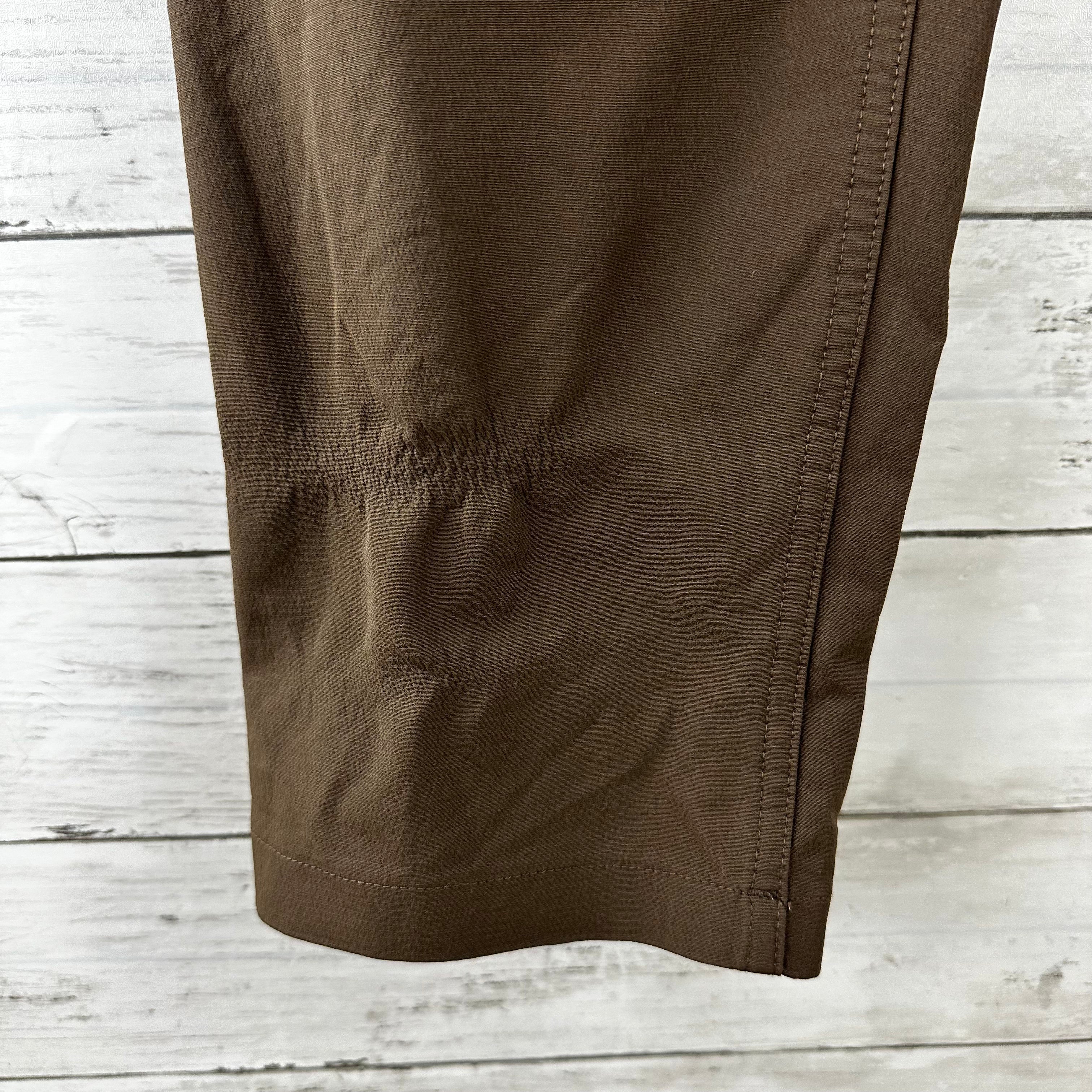 Outdoor Voices Pants Women Small Brown Cropped Elastic Waist Activewear 26x25