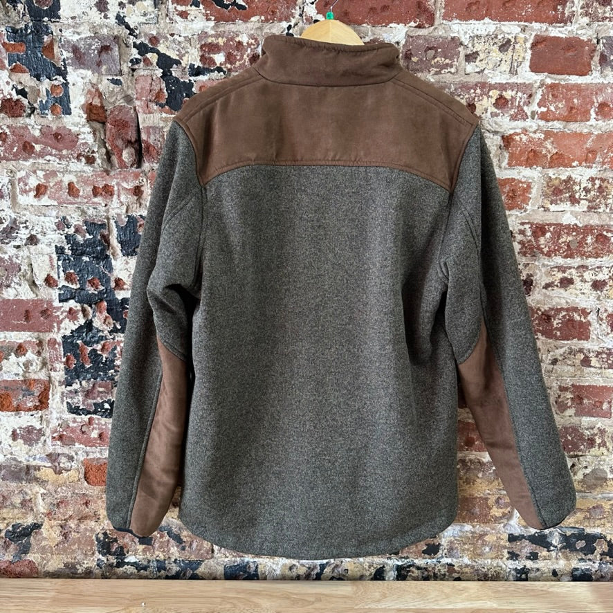 Cowboy Legend Jacket Mens XL Ranch Western Knit Green Brown lined contrast