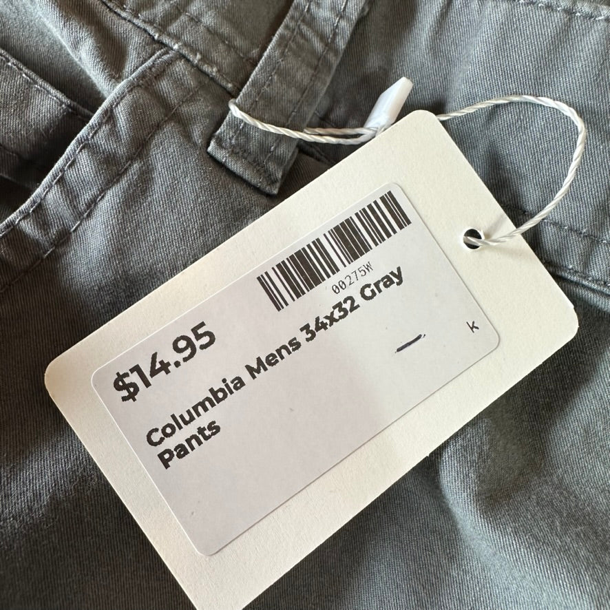 Columbia Mens 34x32 Gray Pants