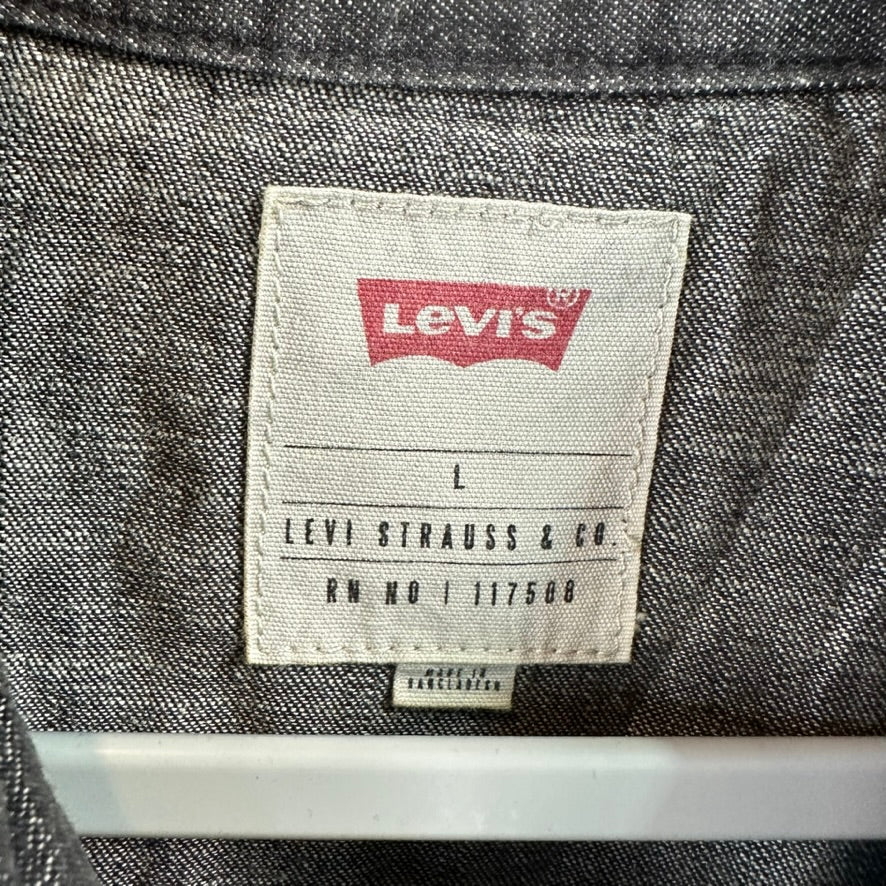 Levi's Men's Large Black Western Shirt