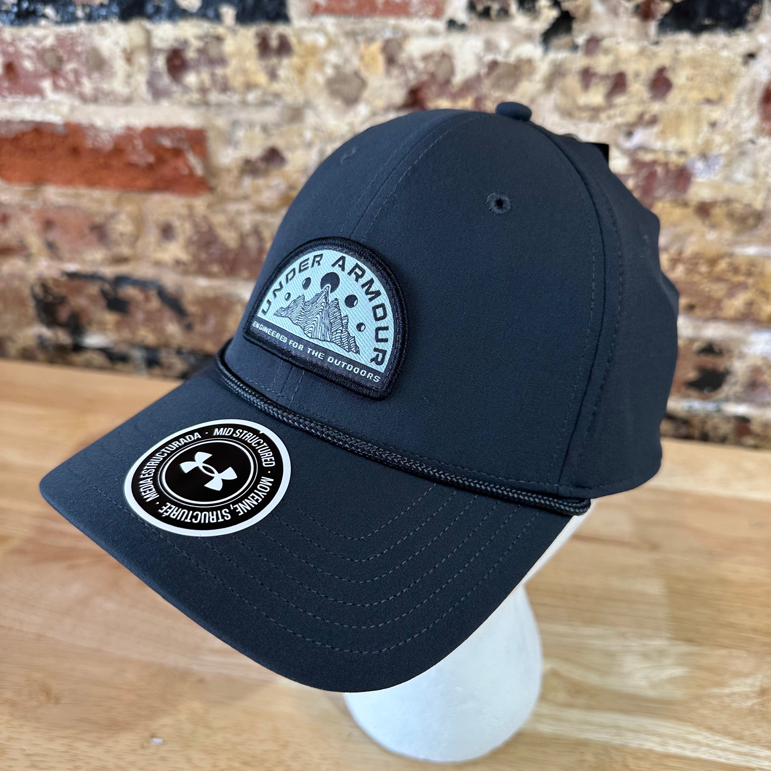 Under Armour Hat Gray Outdoor Patch Logo Snapback trucker NWT