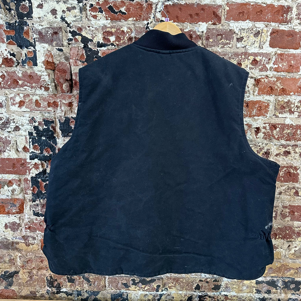 Carhartt Canvas Vest V01 BLK Men's Size 4XL Full Zip Black