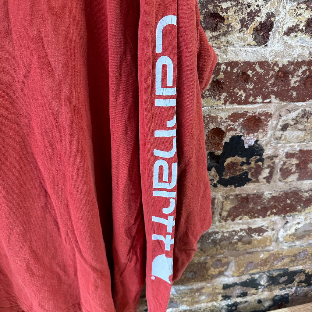 Carhartt Men's XL Original Fit Long Sleeve T Shirt Orange
