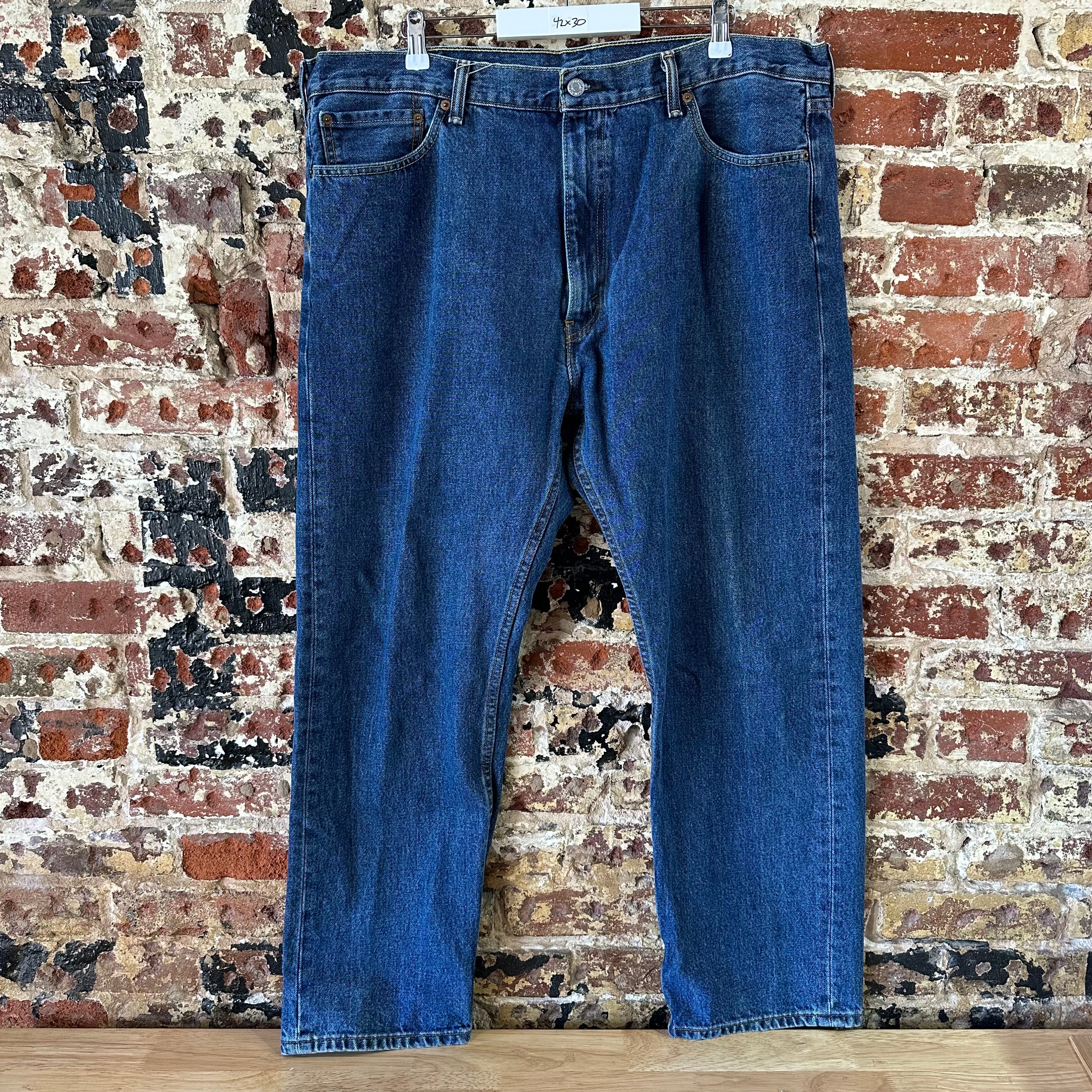 Levis 505 Mens 42x30 Blue Jeans