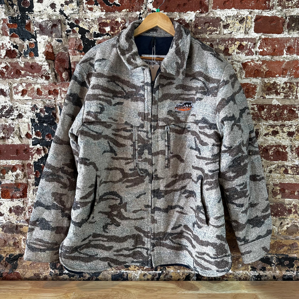 Silent Predator Men’s XL Wool Camo Hunting Coat High Quality EUC