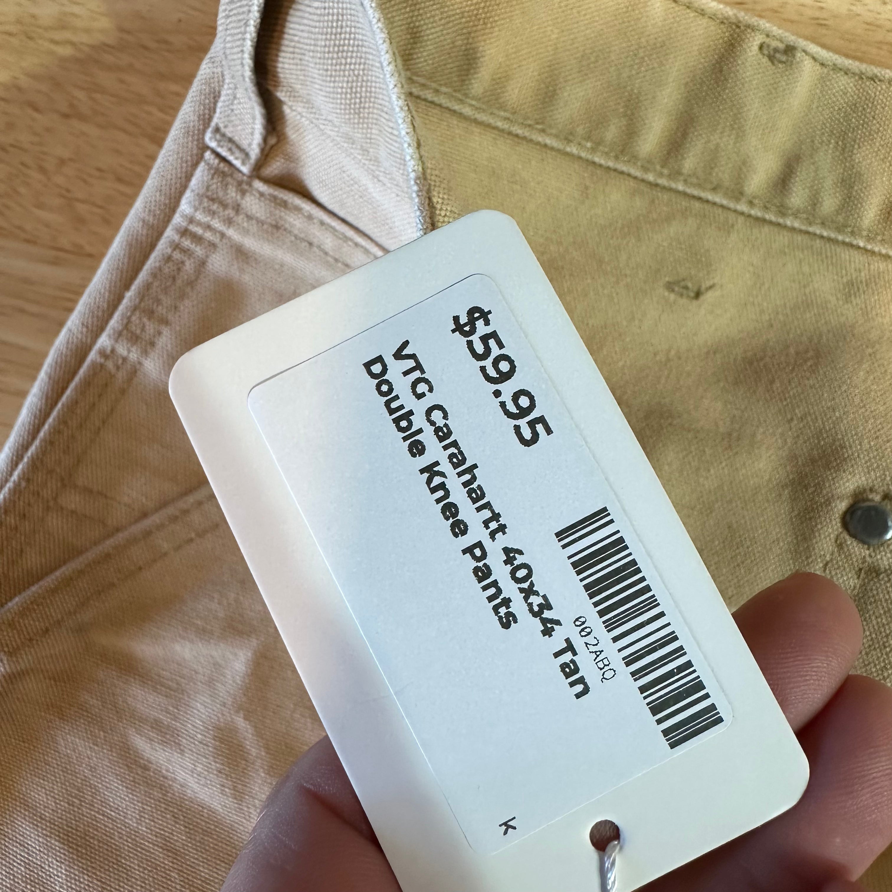 Carhartt Double Knee Mens 40x34 Tan Pants