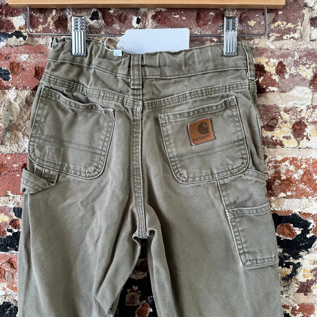 Carhartt Boys Size 6 Carpenter Pants Green 21x19"
