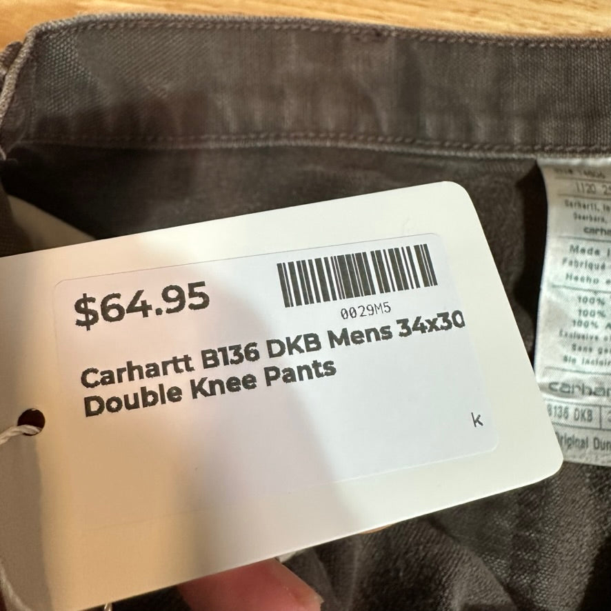 Carhartt B136 DKB Mens 34x30 Double Knee Pants