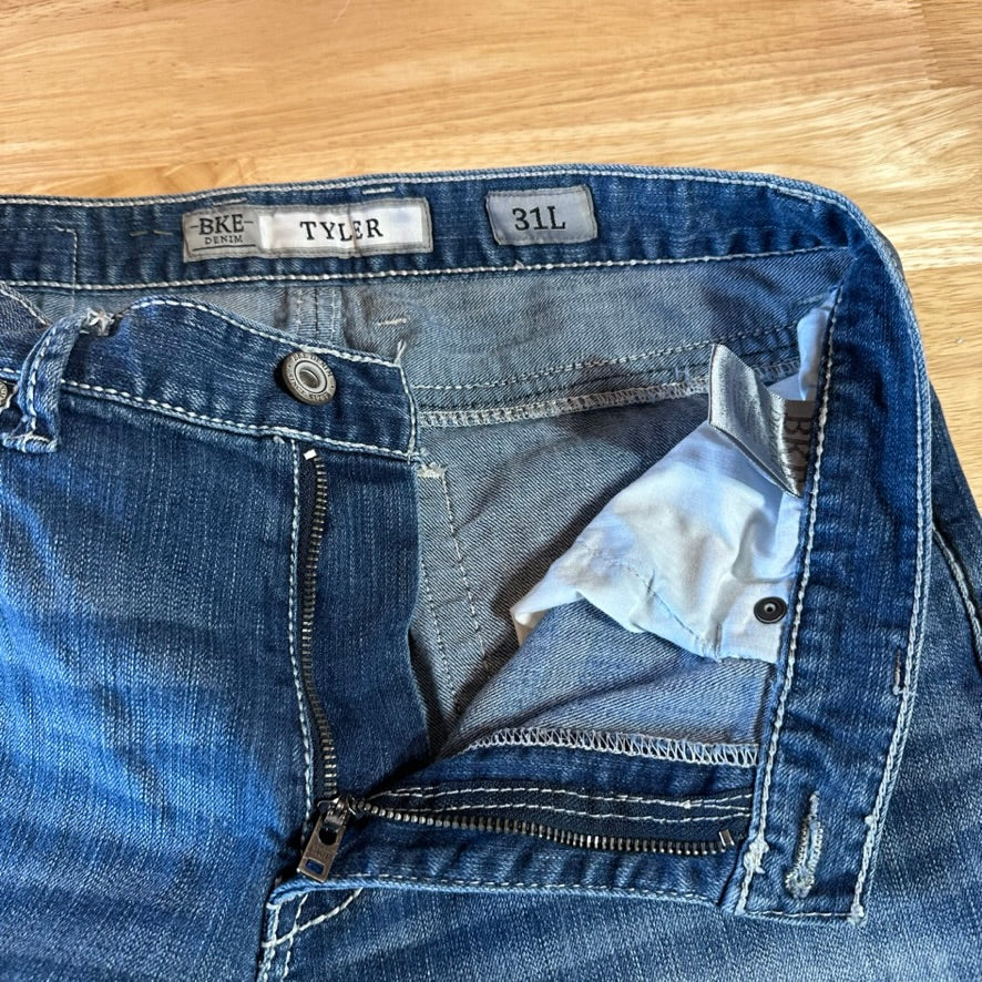 BKE Tyler Mens 31x33 Blue Jeans