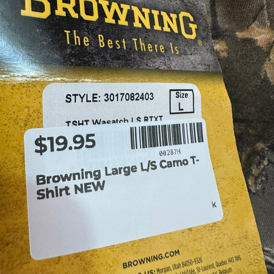Browning Large L/S Camo T-Shirt NEW