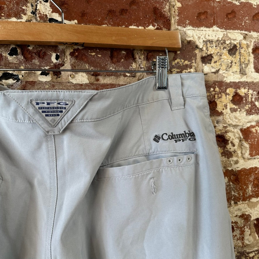 Columbia PFG Shorts Mens 36 Gray Fishing Outdoor Hiking 10" inseam