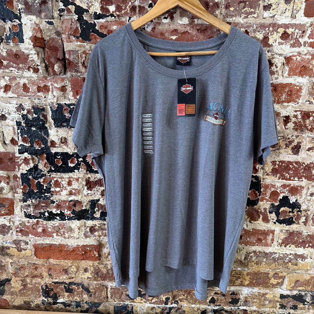Harley Davidson Women's 3XL Short Sleeve Gray T-Shirt Laconia NEW
