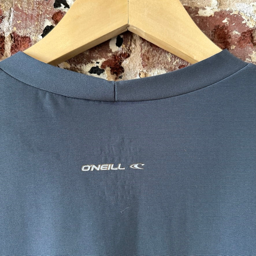 O'Neill Short Sleeve Shirt Rash Guard Water Fishing Sun shirt UV Gray Mens Large