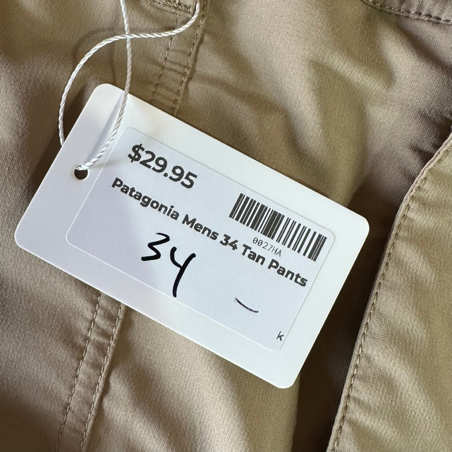 Patagonia Mens 34 Tan Pants