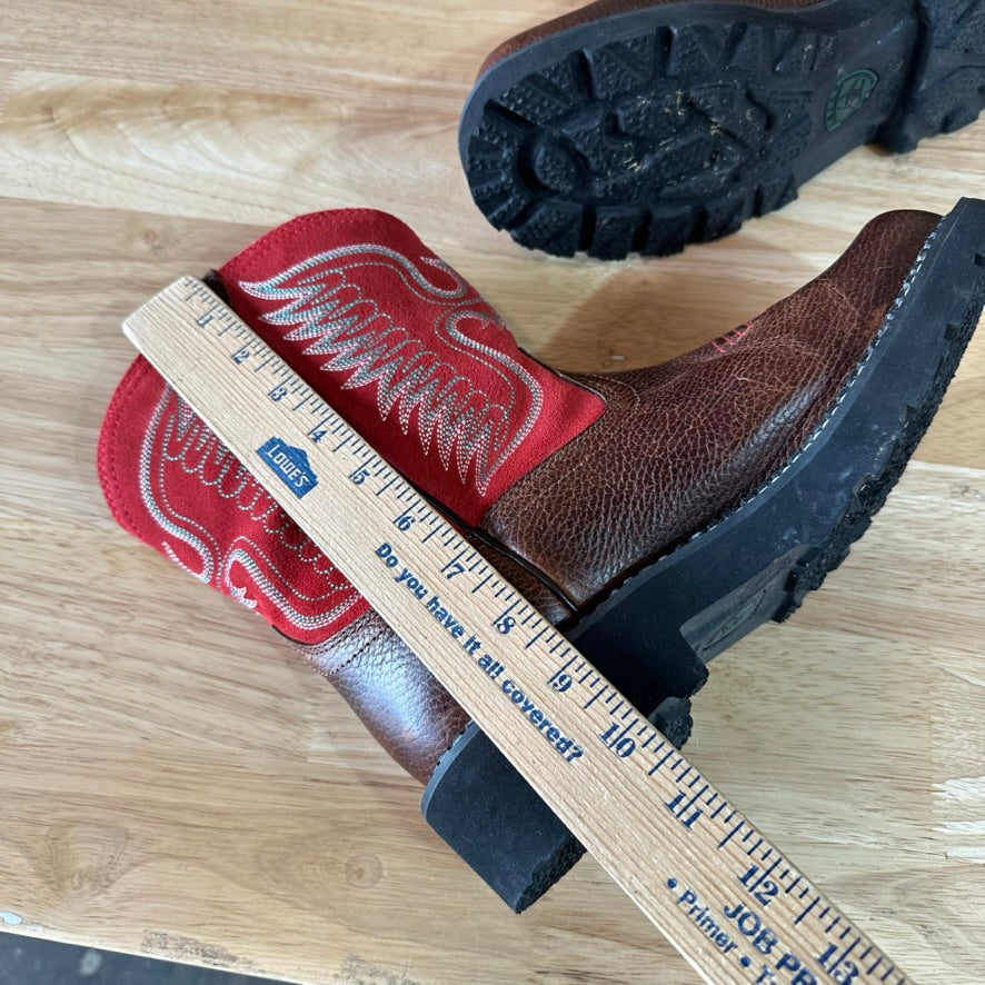 Women's Ariat Cowboy Boots Style 10010924 Brown Red Uppers Blue Stitch Size 10 B