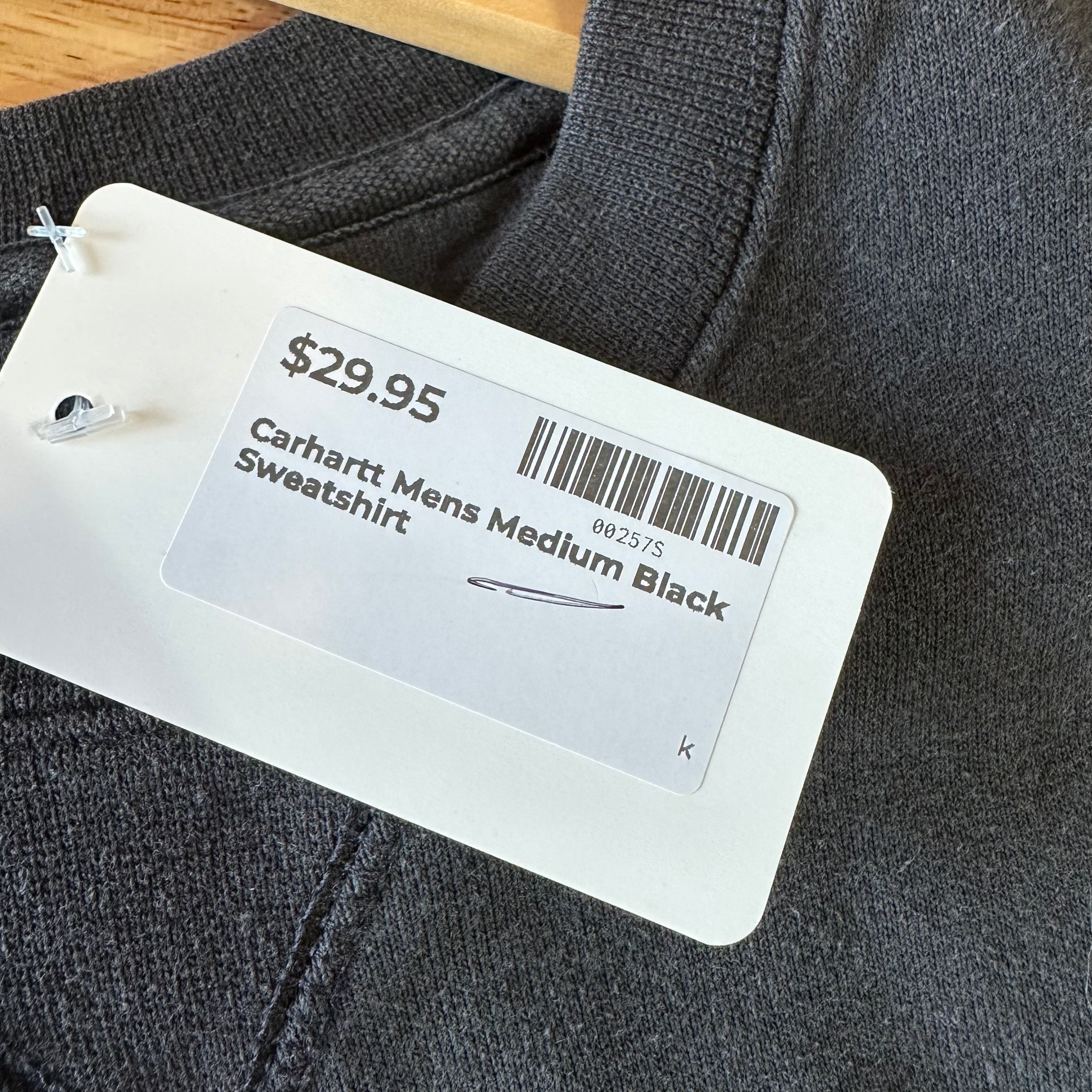 Carhartt Sweatshirt Mens Black Crewneck Size Medium Original Fit