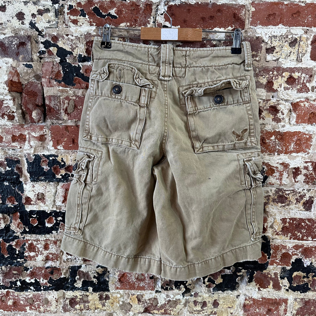 American Eagle Outfitters Classic Cargo Shorts Mens 26 Tan 10.5" inseam