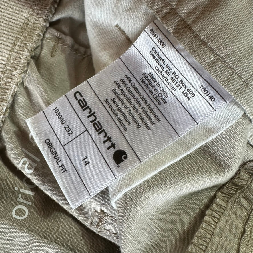 Carhartt Womens 14 Tan Shorts
