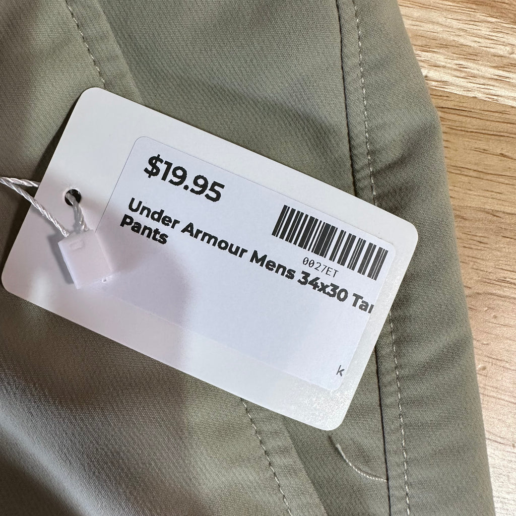 Under Armour Mens 34x30 Tan Pants