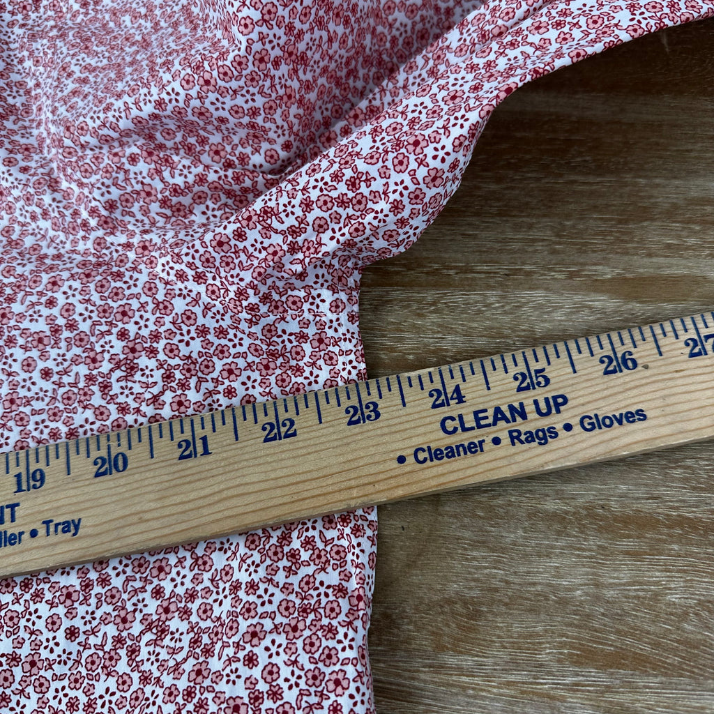 Psycho Bunny Shirt Mens 16.5 34/35 Red White Floral Stretch Slim Fit Button Up
