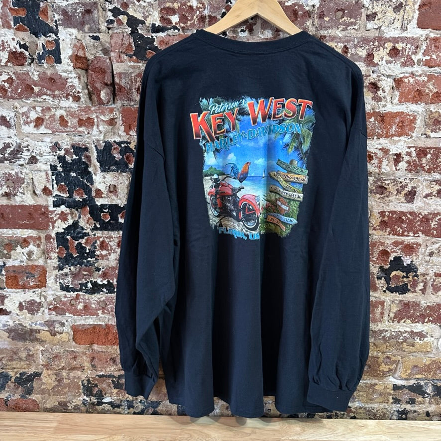 Harley Davidson Men's 3XL Long Sleeve Black T-Shirt NEW
