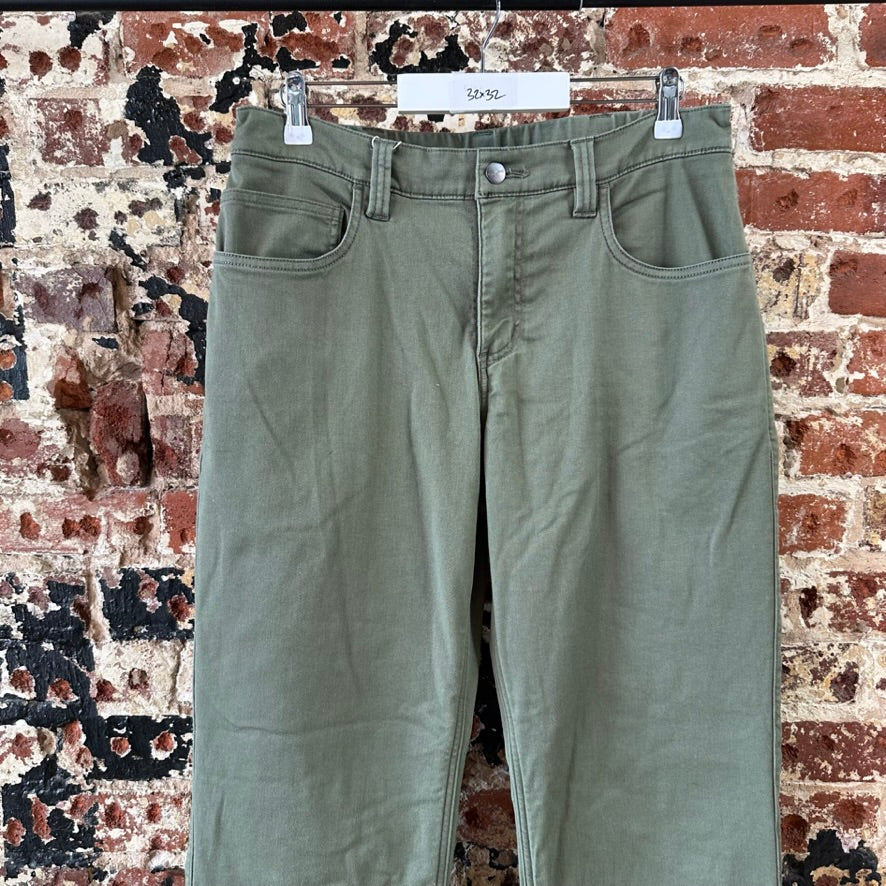 Carhartt Mens 32x32 Green Fleece Lined Pants