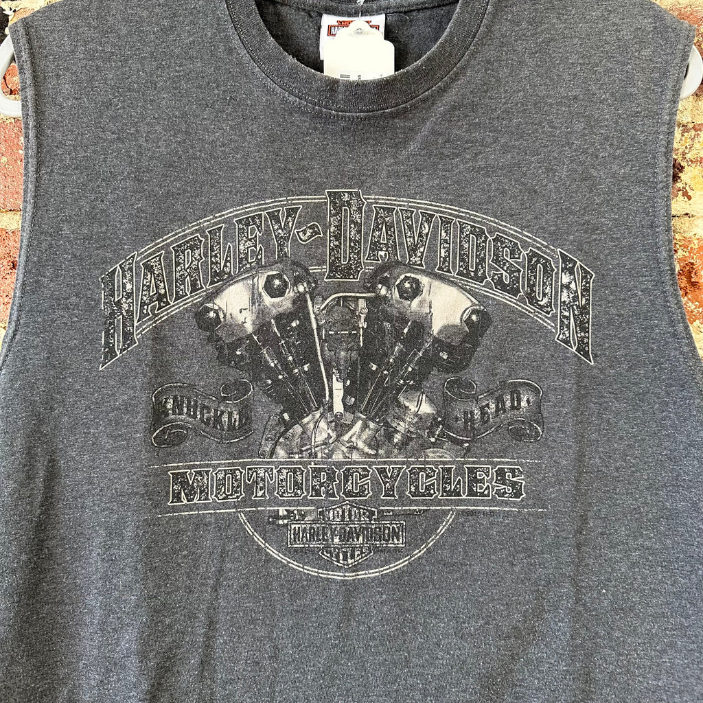 Harley Davidson Men's Large Sleeveless Gray T-Shirt