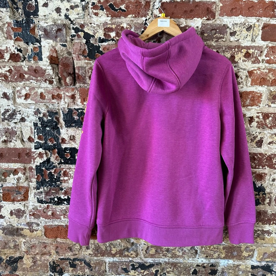 Carhartt Hoodie Womens Medium Pink Sweatshirt Casual Sleeve Spellout midweight