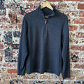 Vineyard Vines 1/4 Zip Small Oxford Pique Pullover Black Cotton Pullover preppy