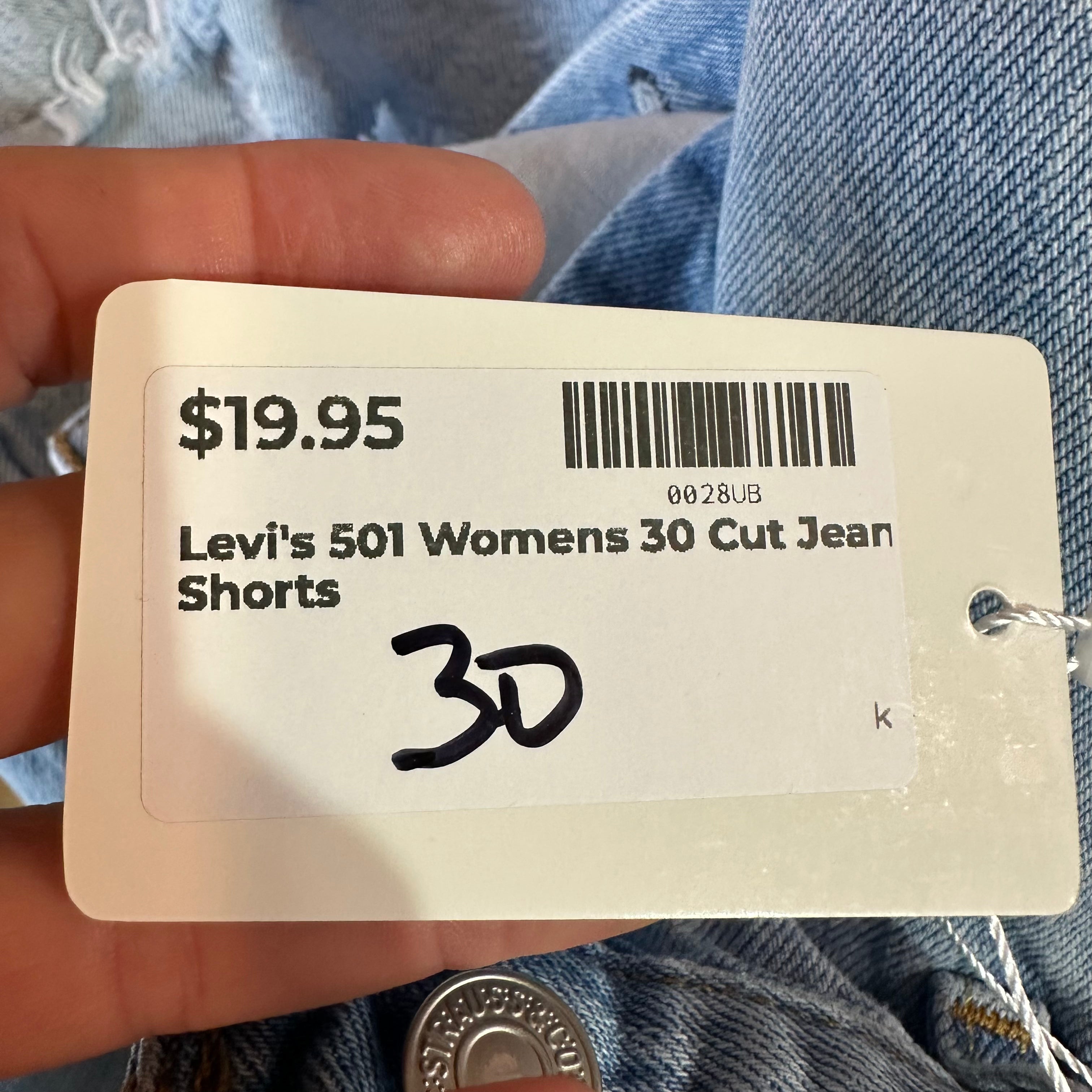 Levi's 501 Cut Off Jean Shorts Womens 30