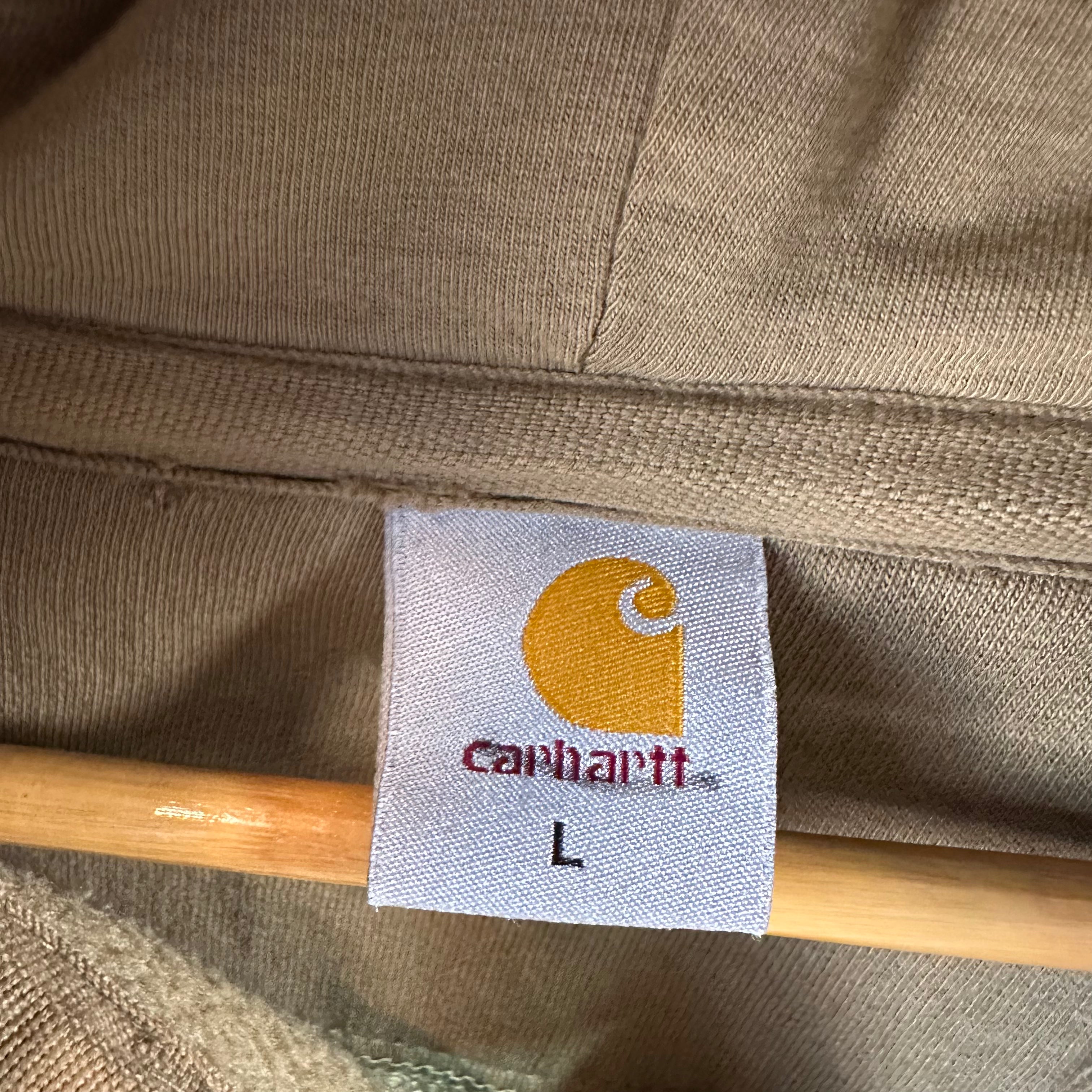 Carhartt Men's Large Green Zip Up Hoodie