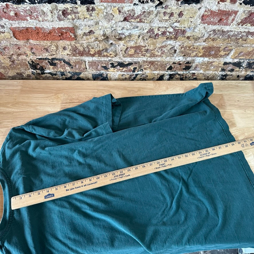 Carhartt Men's 2XL Short Sleeve T Shirt Henley Logo Pocket T Green