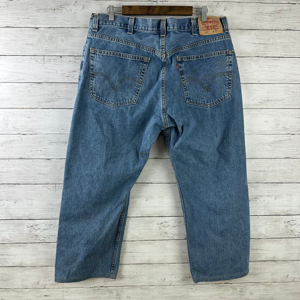 Levis 505 Jeans Mens 38x29 Regular Zip fly Blue denim Levi's