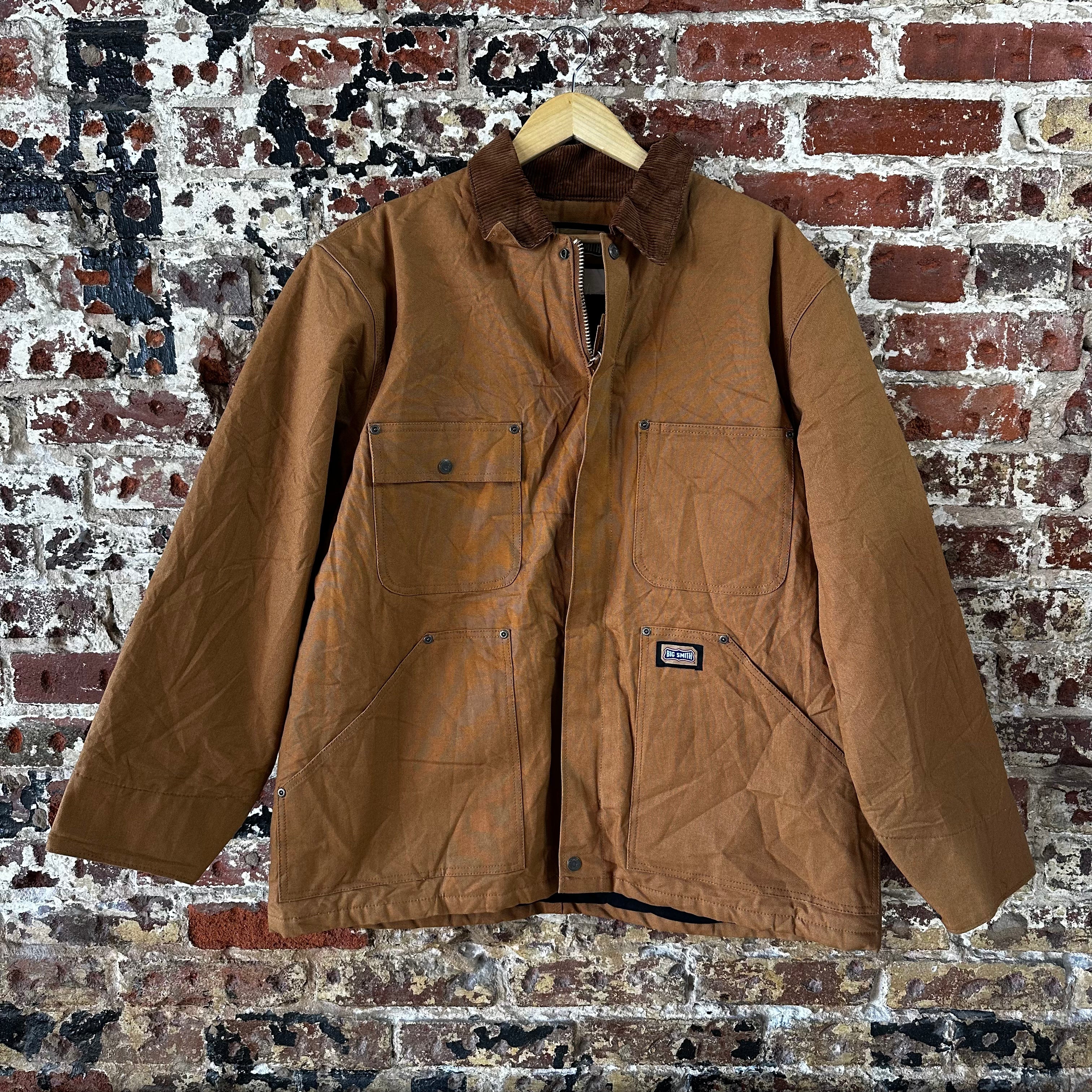 Big Smith Jacket Workwear Full Zip Men’s Sz XL Brown Canvas Heavy Insulated