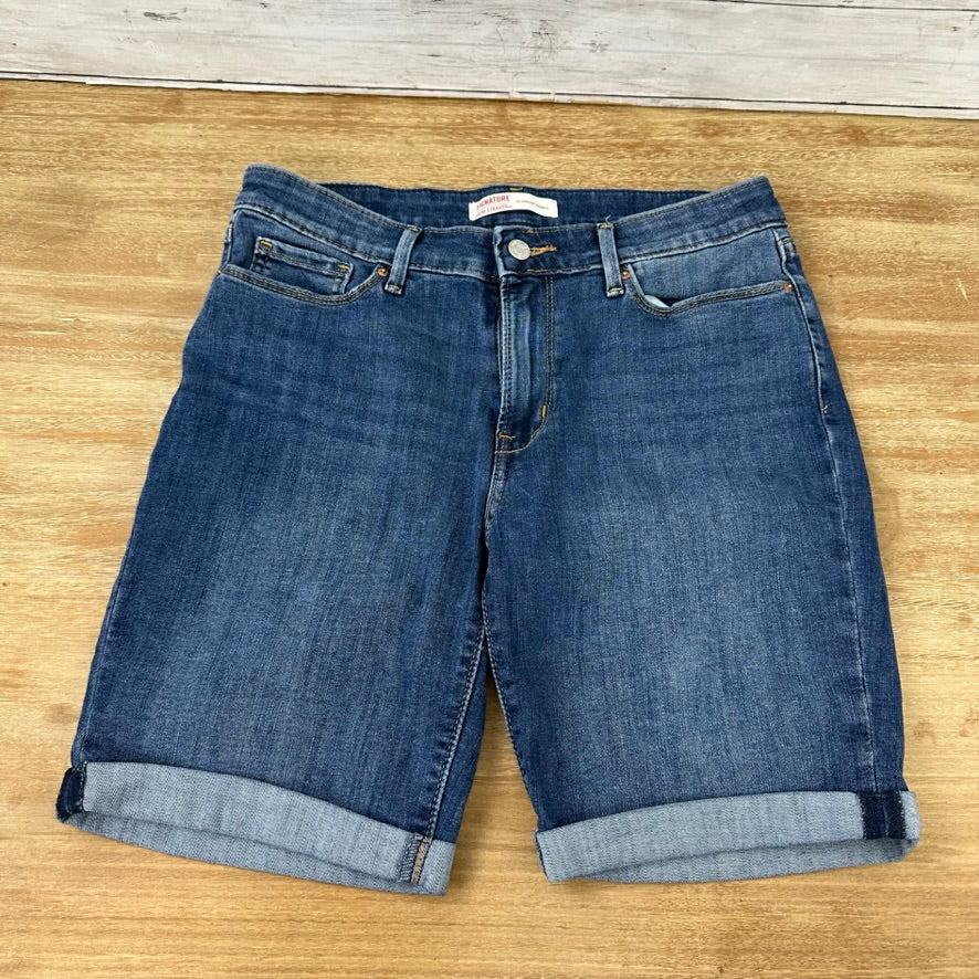 Levi's Cut Off Denim Blue Jean Shorts Womens 8/29 Distressed - 31x8"