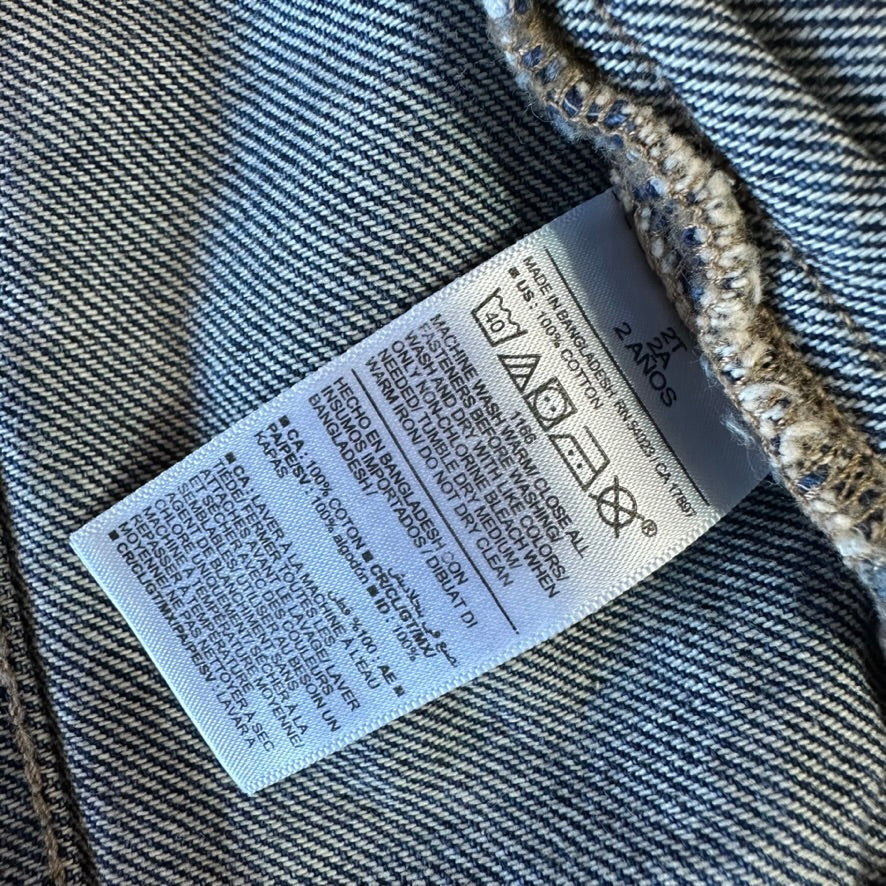 Old Navy Toddler Girl's Blue Jean Denim Jacket size 2T Cotton blend Western NEW