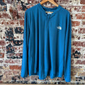 North Face Shirt Mens XXL Blue Hiking Hike Long Sleeve T Shirt 1/4 zip