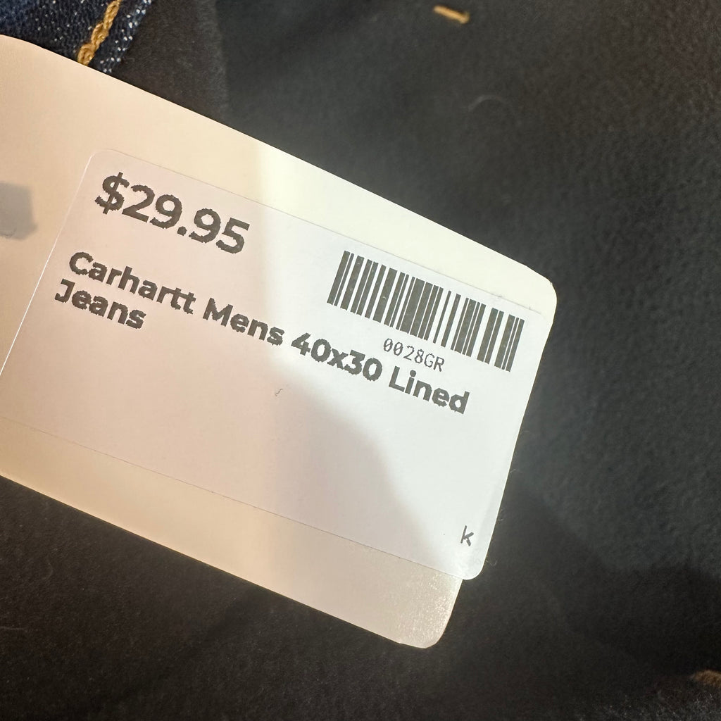 Carhartt Lined Jeans Mens 40x30