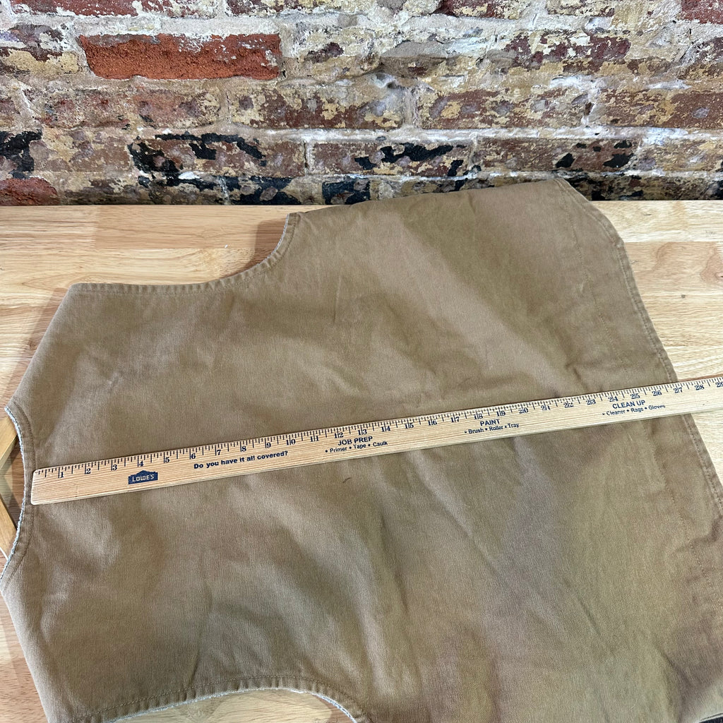 Carhartt Vest Mens XL Tan Canvas Sherpa Lined Workwear Barn Chore