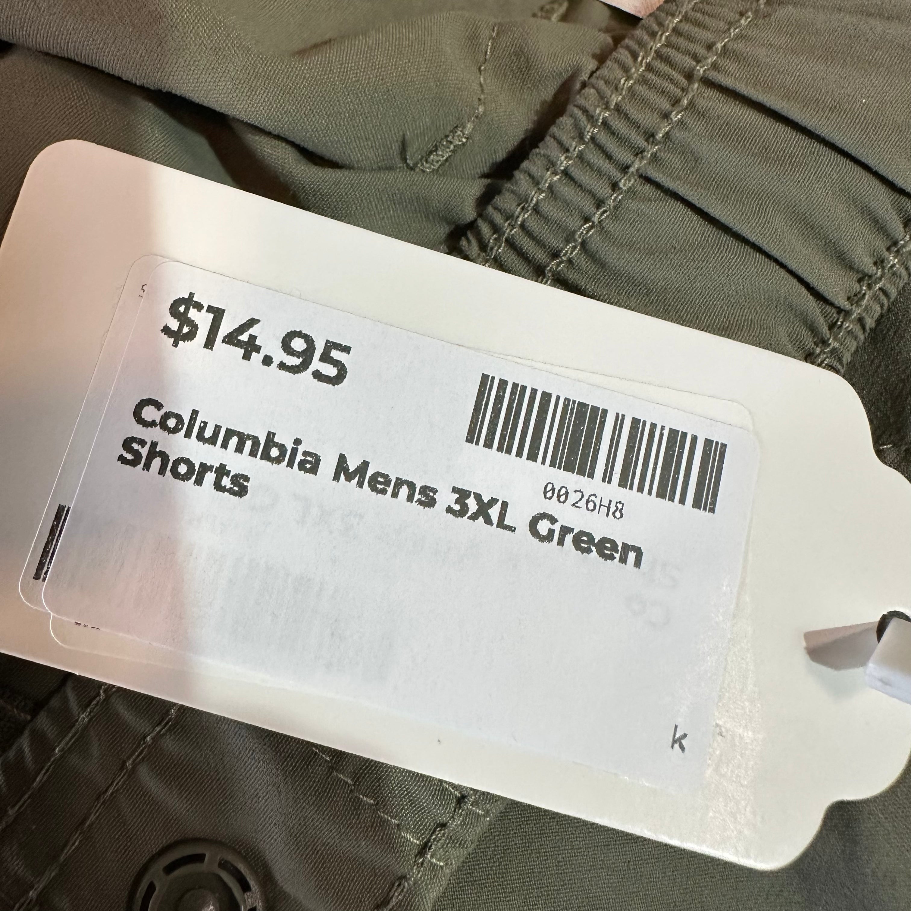 Columbia Mens 3XL Green Shorts