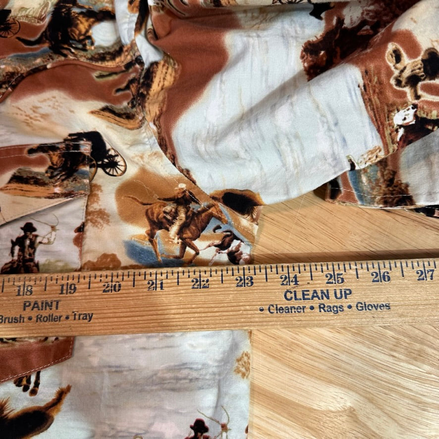 VTG Wrangler Men's Large Horse Print Western Shirt