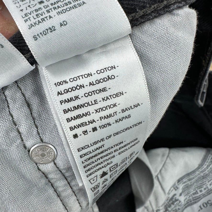 Levi's Cut Off Denim Black Jean Shorts Womens 32 Distressed - 33x2"