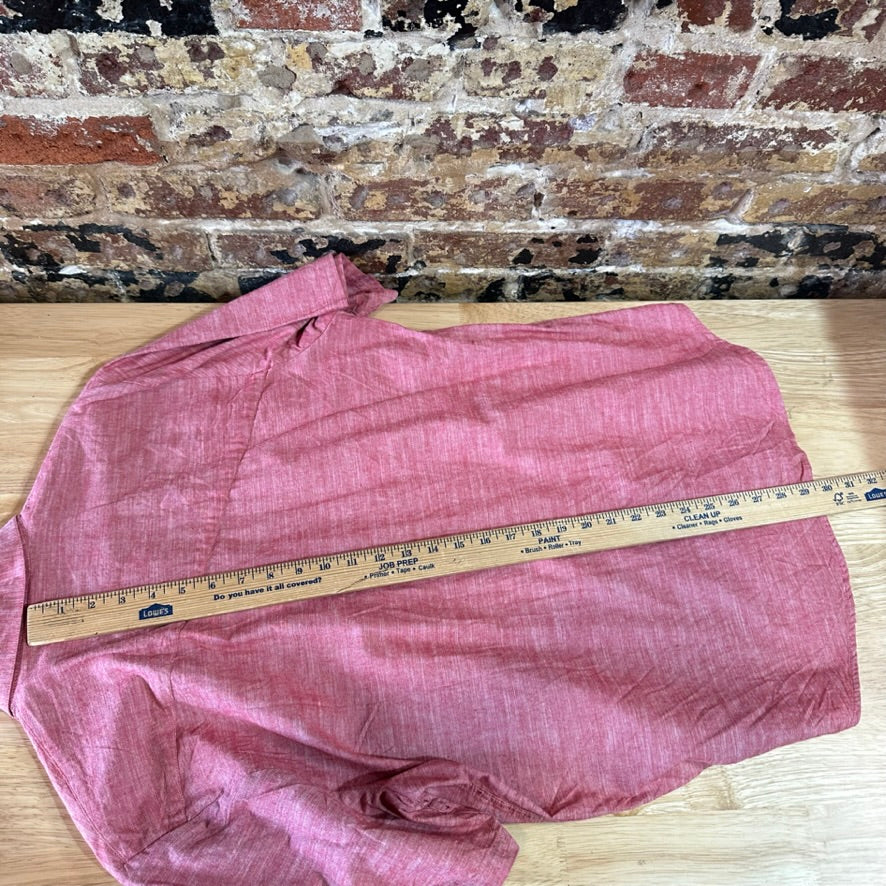 Volcom Short Sleeve Button Up Shirt Red Mens Large Beach Casual