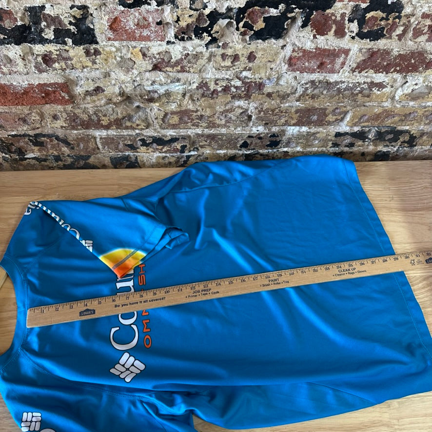 Columbia Mens 2XL Blue Bike Jersey