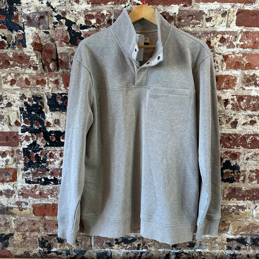 Magellan 1/4 snap Sweatshirt Pullover Tan Campfire Mens Large