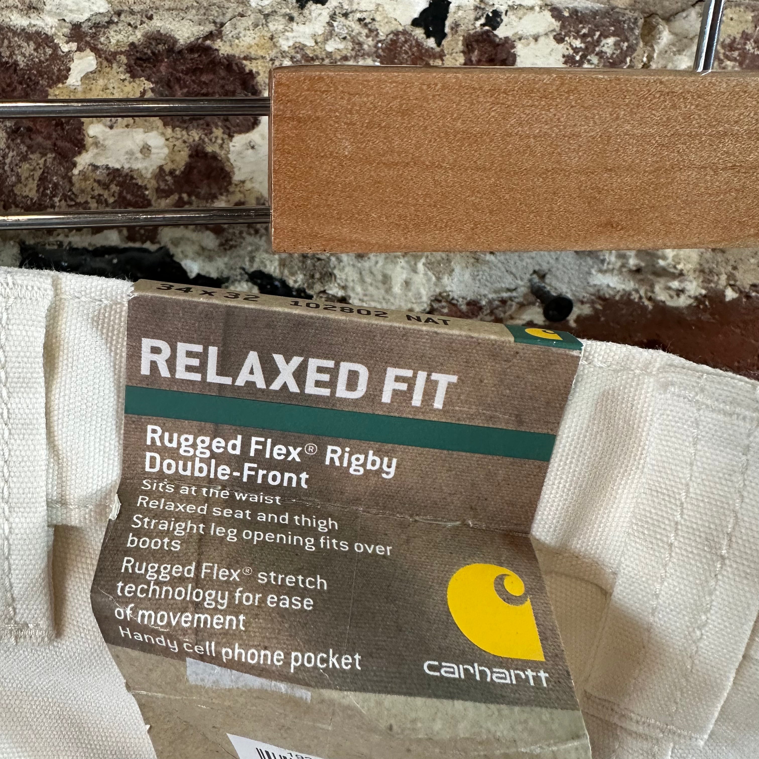 Carhartt Natural Mens 34x32 Double Knee Pants