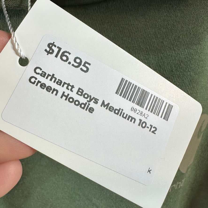 Carhartt Green Hoodie Boys Medium 10-12